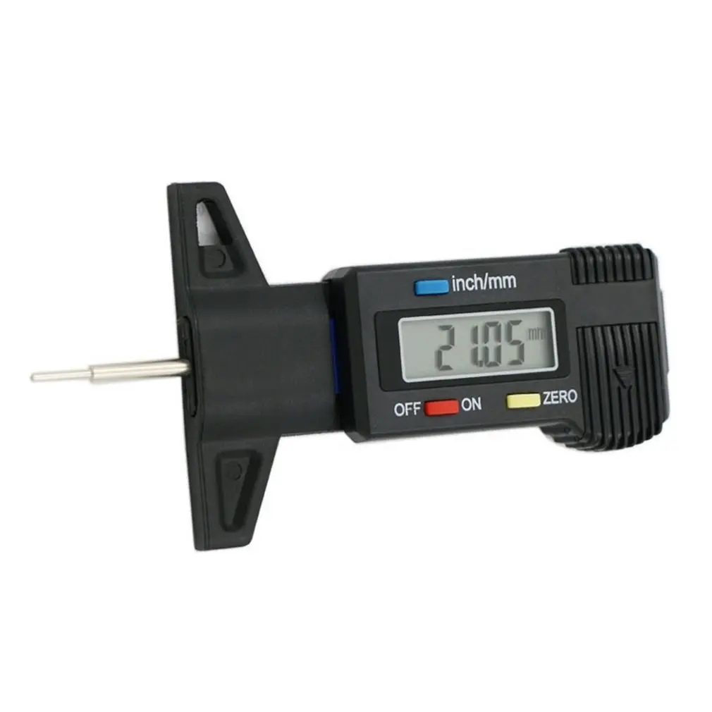 

Digital Depth Gauge Tyre Tire Tester LCD Tread 0-25.4mm Meter Measurer Tool Electronic Caliper Car Wheel Motorcycle Trucks monit