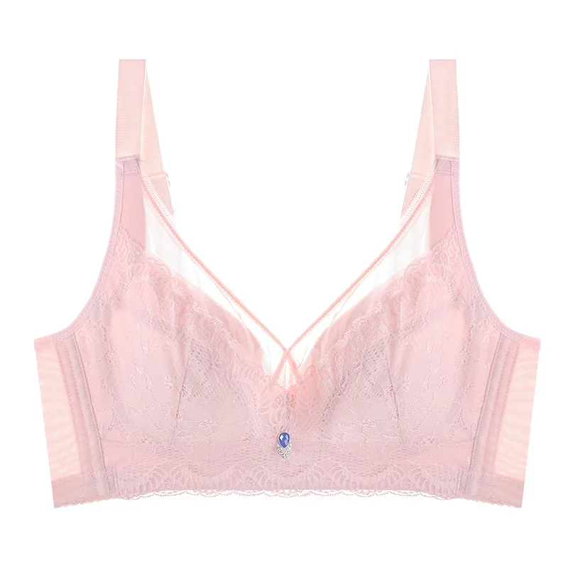 Light Pink Новая распродажа, беспроводной бюстгальтер с эффектом памяти, ультра-тонкая чашка, регулируемый бюстгальтер, пуш-ап, боковое нижнее белье для груди 95c - Цвет: Light Pink