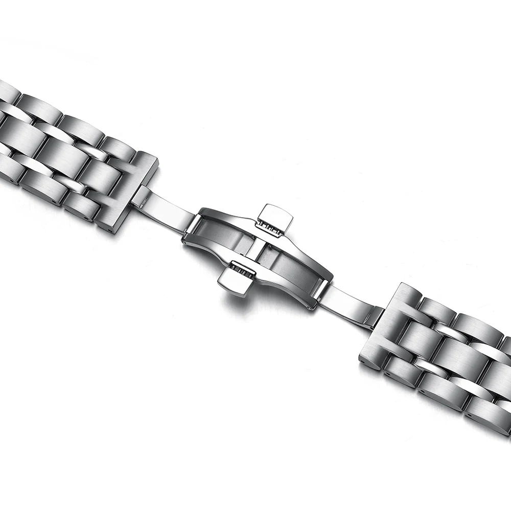 Ремешок iStrap 22 мм 23 мм 24 мм из нержавеющей стали для часов Tissot T035 ремешок с бабочкой и пряжкой браслет на запястье