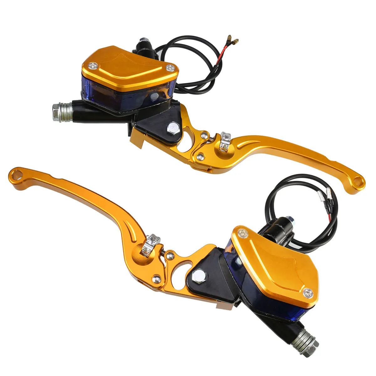 Золотой Для Honda/Kawasaki/Suzuki/Yamaha левый/правый 7/8 22 мм мотоцикл главный цилиндр тормозной муфты водонагреватель рычаги насос - Цвет: Золотой