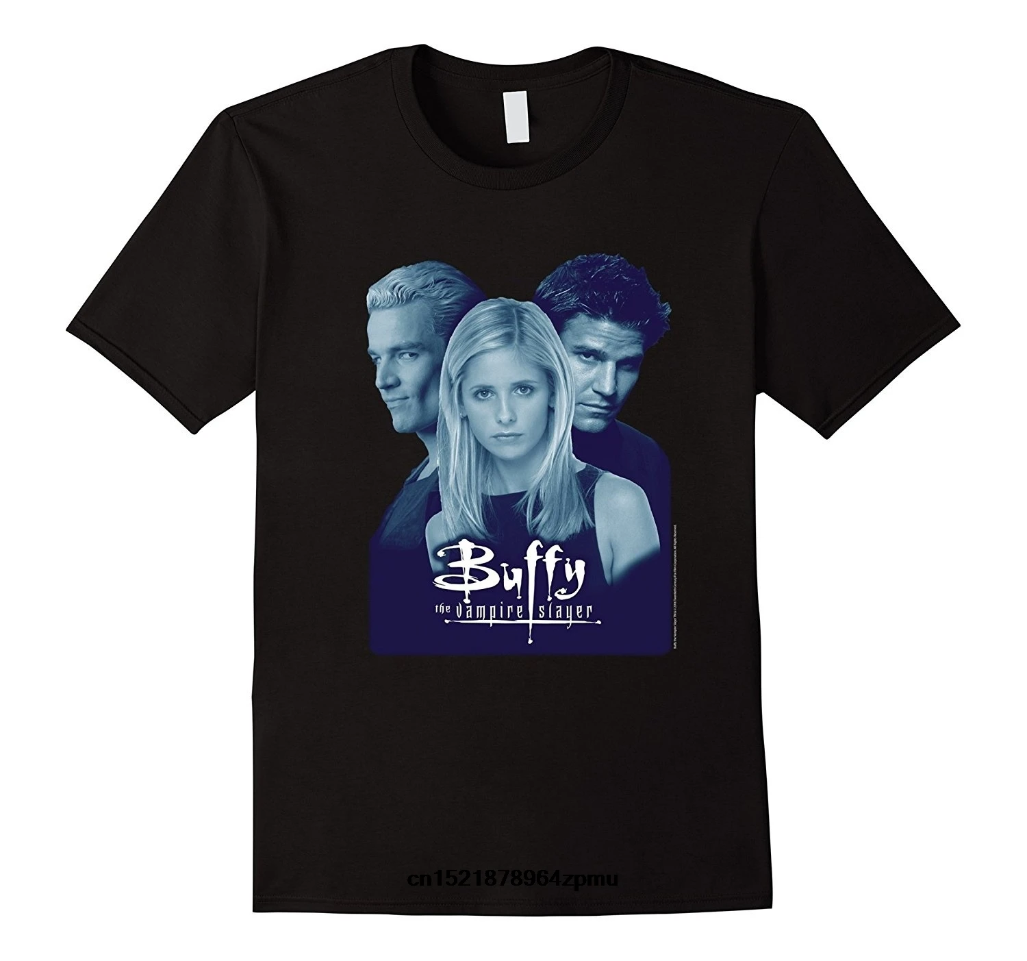 Men T shirt Buffy Angel Spike Photo Short Sleeve funny t-shirt novelty tshirt women |