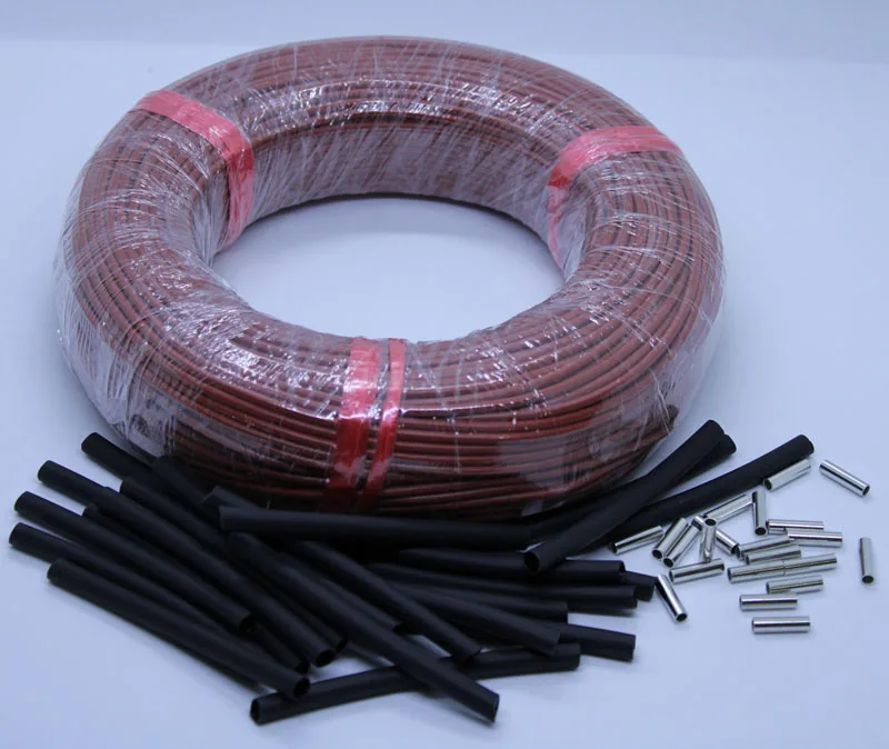 Far infrared heat room thermostat red carbon fiber heating cable floor heating silicon rubber cable