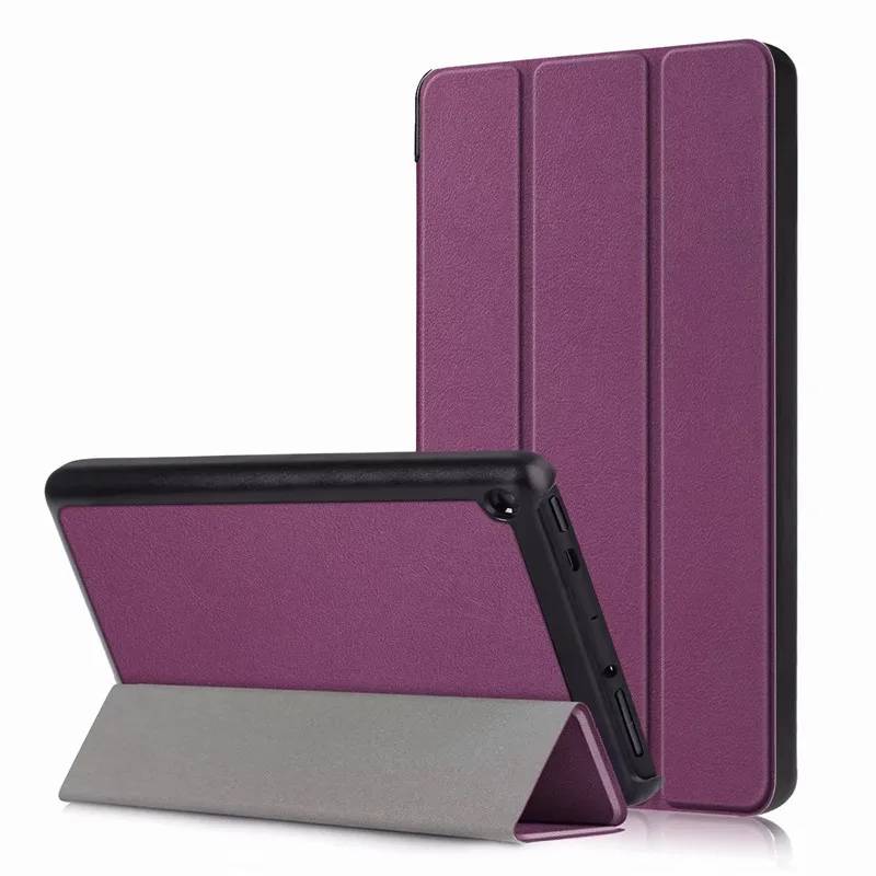 PU кожаный чехол для kindle fire HD " умный планшет Potective чехол для всех- kindle fire HD7 9th generat+ пленка+ ручка - Цвет: Фиолетовый
