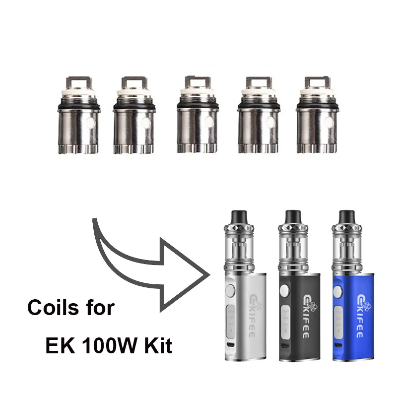 5 шт. замена головки катушки для Ekifee 100 Вт vape испаритель комплект 0.2ohm Замена ядер для Ekifee 100 Вт комплекты аксессуаров