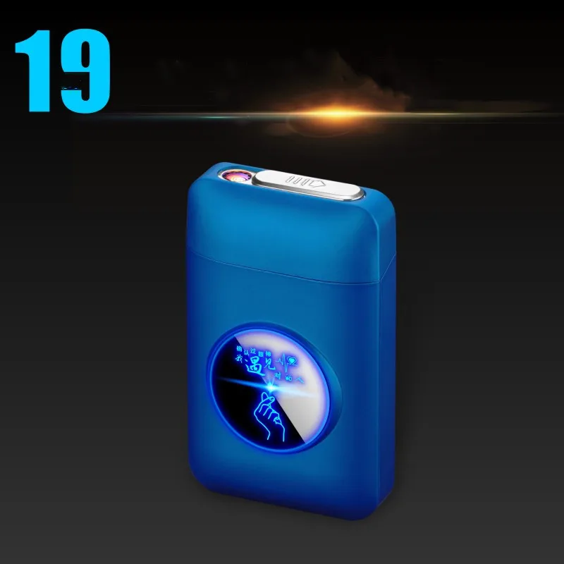 Портсигар с зажигалкой пользовательские сигареты чехол USB зарядка электронные зажигалки курительных принадлежностей водонепроницаемый поджигатель