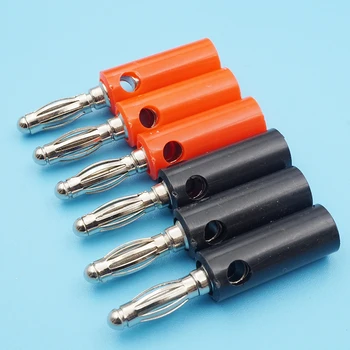 

200pcs 4mm Banana Plug Connector Audio Speaker Amplifier Jack Silver Plated Screw Binding Post Terminal Musical Speaker Socket