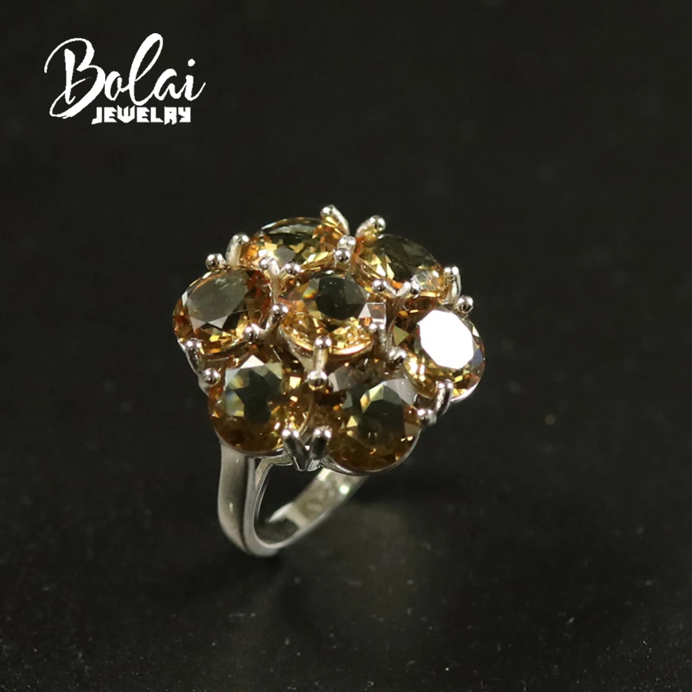 14ct кольцо из зултанита с большим цветком, ювелирные изделия из серебра 925 пробы для женщин, вечерние ювелирные изделия bolai