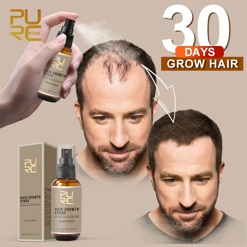 

Fashion Hair Decorate PURC 2020 New Hair Growth Spray Fast Grow Hair hair lossTreatment Preventing Hair Loss Hair Care 30ml