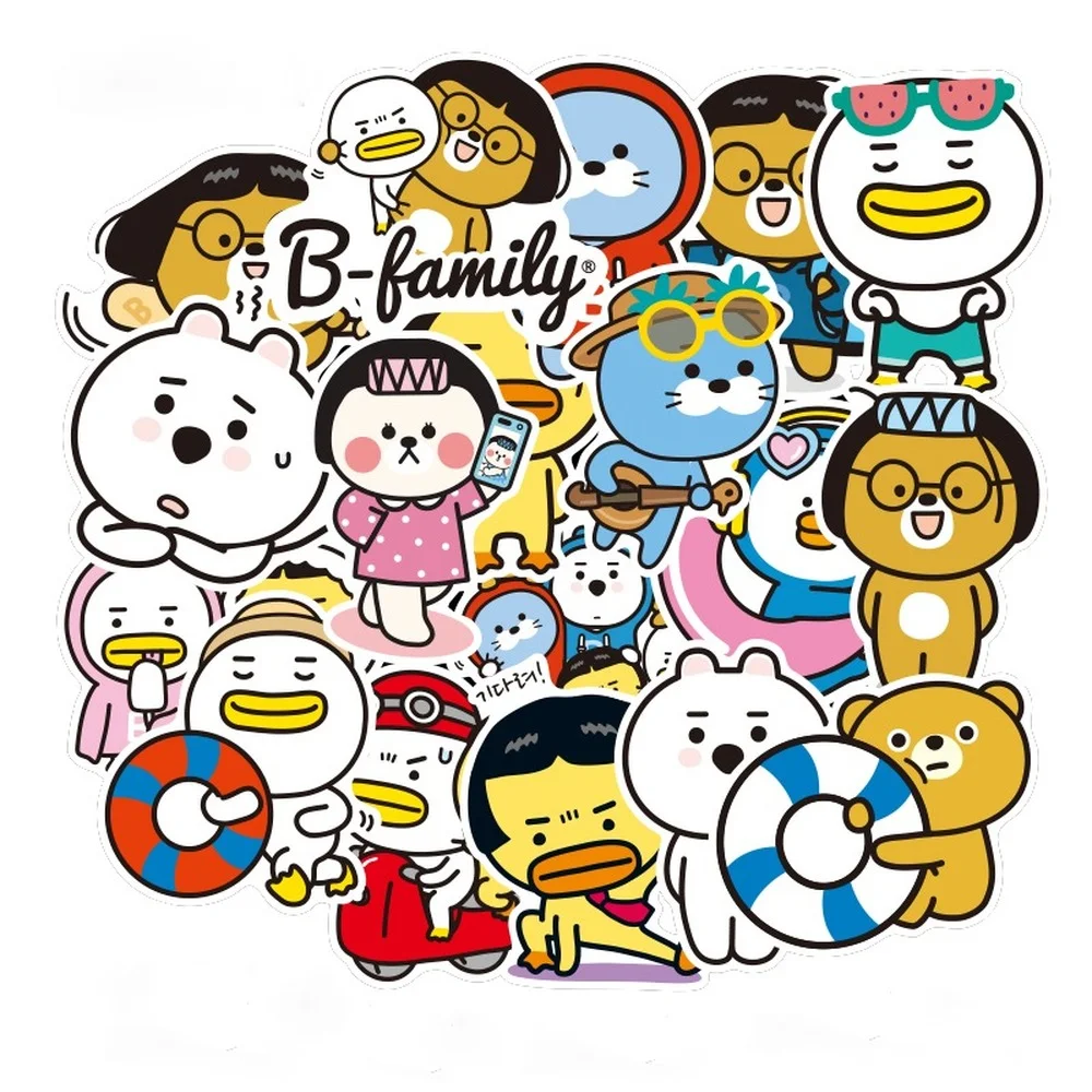 26pcs Outdoor beach cartoon Waterproof Sticker For Luggage Car Guaitar Skateboard Phone Laptop Bicycle Stickers | Игрушки и хобби