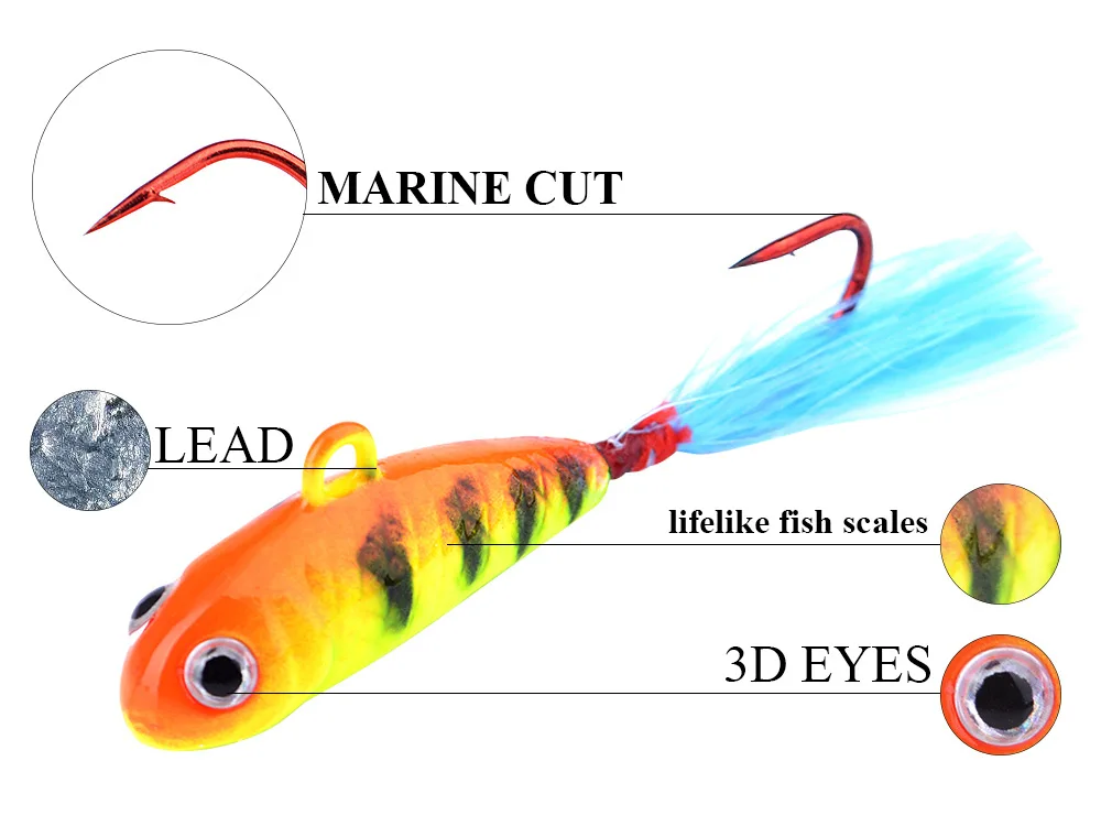 5 шт./компл. Gorgons рыболовные снасти лед рыболовная приманка свинцовая блесна Айс джиг крюк для зимней рыбалки крючковый лов Bucktail перо блесна Айс джиг