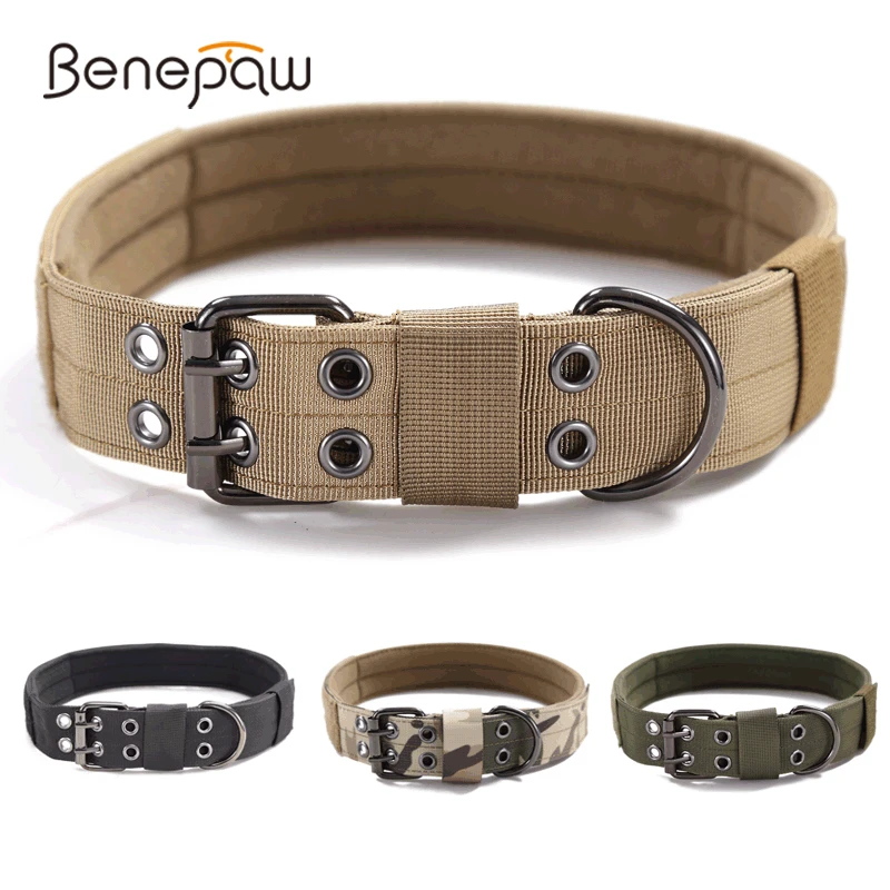 Прочный тактический собачий ошейник Benepaw регулируемый сверхмощный для военных