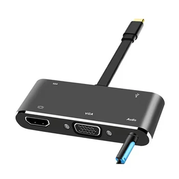 

5 In 1 USB C To HDMI Adapter 4K @60Hz Type C Male To Female HDMI Cable