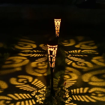 

6pcs Solar LED Ground Lamp Torch Lamp IP65 Waterproof Lawn Decorative Outdoor Lamp Christmas Garden Decoration For Home