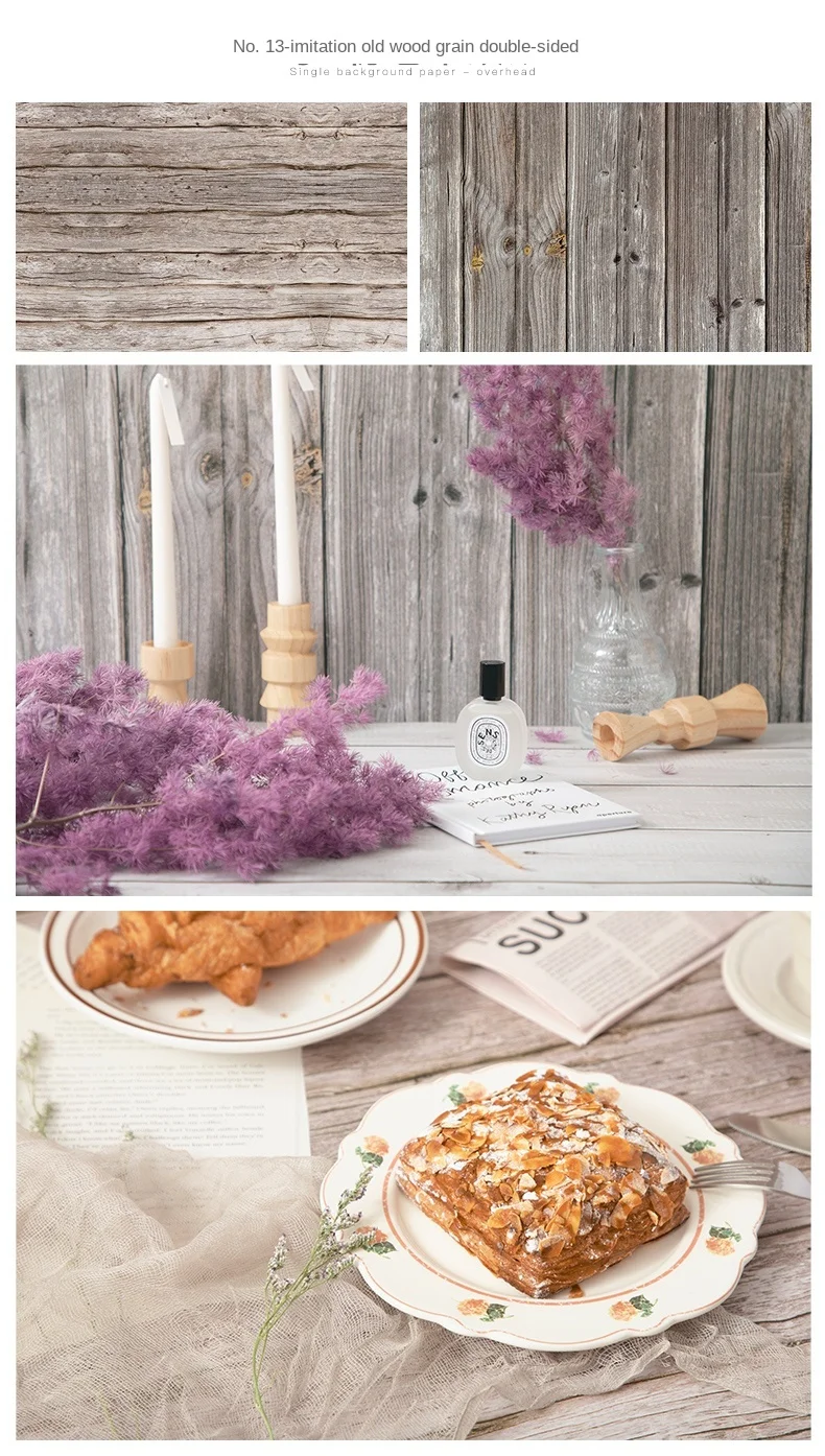 57*87cm Photography Backdrops Marble Wood Grain 2 Sided Waterproof Backgroud Cosmetics Photo Background for Studio Photo