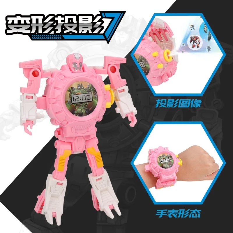 Wechat Business Transformation Watch Band 23 Jingang Robot Image Projection Shining Multi-functional Electronic Watch Toy