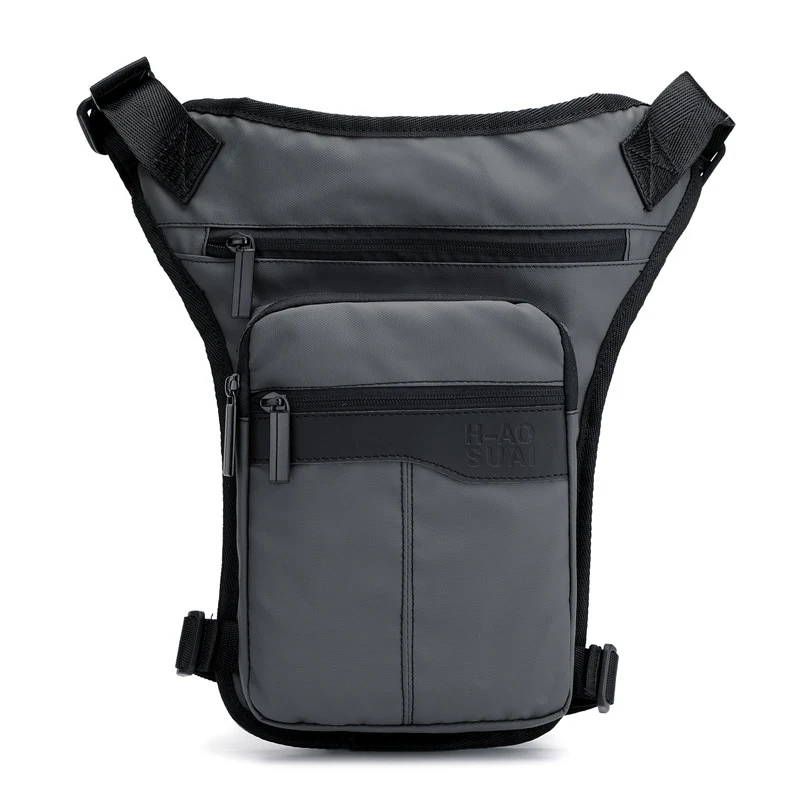 Gray Leg Bag CCRXRQ, мотоциклетная сумка для мужчин и женщин, поясная сумка, повседневная, для путешествий, для верховой езды, на бедро, Мужская поясная сумка, нейлоновая, на плечо, сумки - Цвет: Gray Leg Bag