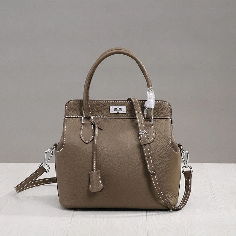 Khaki trumpet Новая женская сумка, роскошный дизайн, натуральная кожа, тоут, корейская мода, дикая, на одно плечо, сумка Ms. bag, большая ВМЕСТИТЕЛЬНОСТЬ - Цвет: Khaki trumpet
