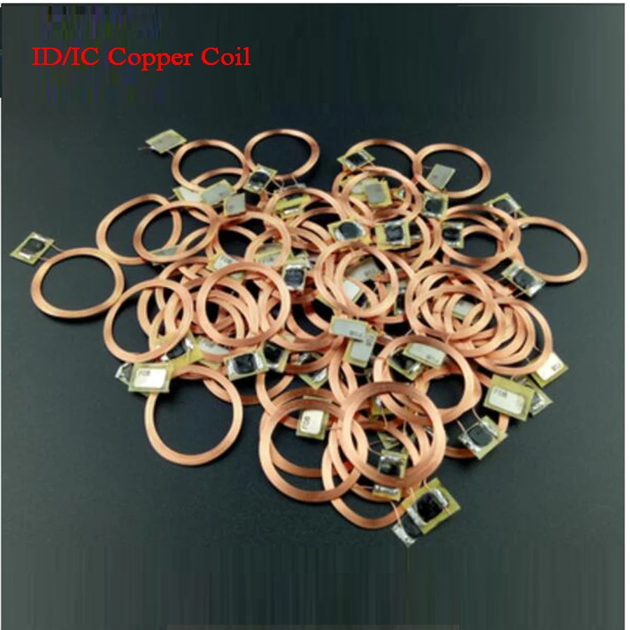 100 шт. RFID монетница наклейка медная катушка прозрачный ярлык NTAG тег IC FM1108 TK4100 14443A ID 125 кГц 13,56 МГц парковка/Транспорт