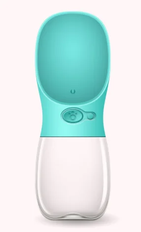 Blue Бутылка для воды для домашних собак, кошек, портативные чашки для путешествий, уличная чаша для питьевой воды, 350 мл, маленькие большие собачьи продукты Домашние животные - Цвет: Blue