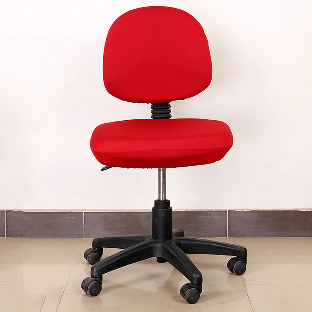 Removable Office Computer Chair Covers Protector Swivel Rotate Office Seat Slipcover (Back Cover and Seat Cover)