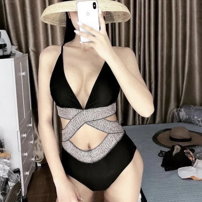 

Swimsuits Woman One Piece Swimsuit With Push Up One-Piece Swimwear For Women Trikinis Beach Womens Southeast Asia Ins Sexy