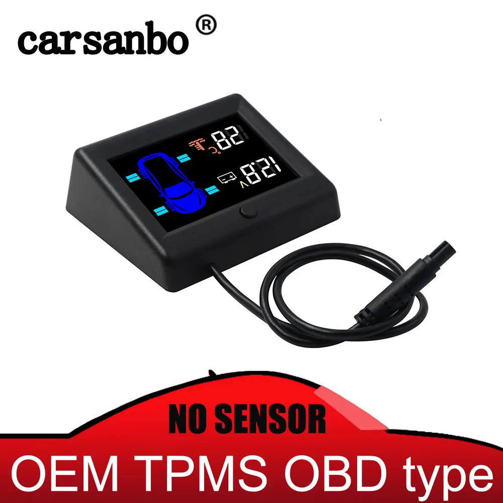 

Carsanbo OBD vision Vehicle Tire Safety Warning System Real-time Displays 4 Tires' Pressure and Temperature TPMS