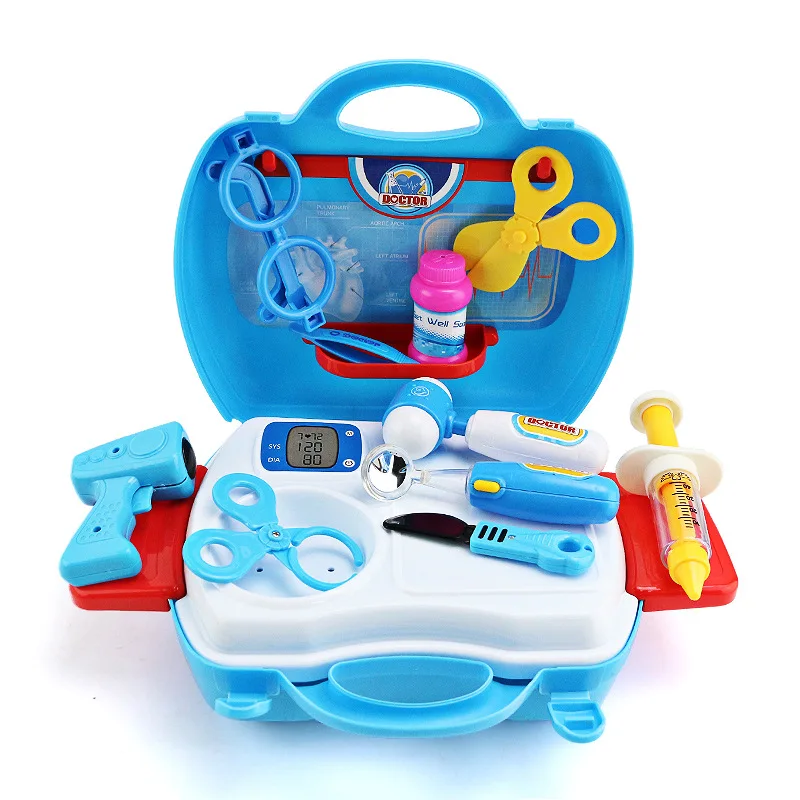 

BOWA Children Play House Doctor Toy Suitcase Set Doctor Tool Toy Character Play Handbag