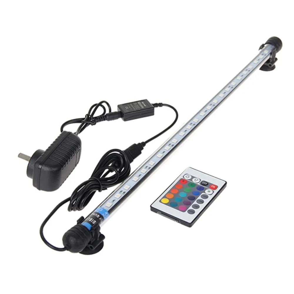 ICOCO LED Aquarium Fish Tank Lamp Submersible with Remote Controller Aquarium SMD5050 Waterproof 12V LED Light Bar Lamp New