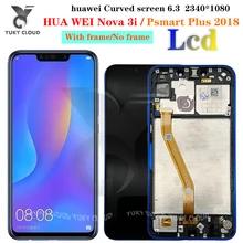 

100% ORIGINAL 6.3" for Huawei Nova 3 LCD PAR LX1 Touch Screen Panel Digitizer Assembly Frame FOR Nova 3i display replace INE-LX2