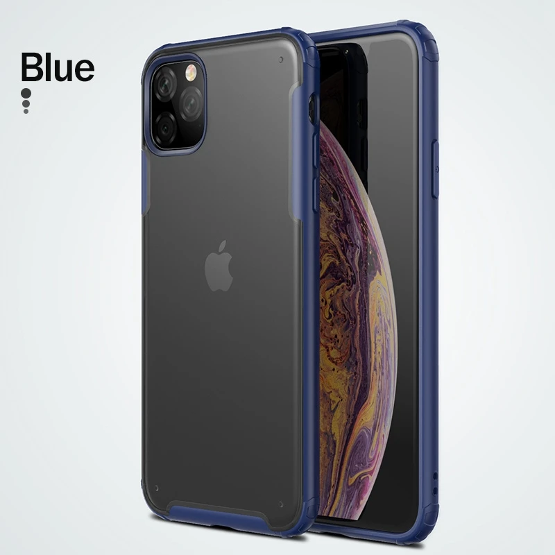 YKZ защитный чехол для iPhone 11 Pro Max чехол для iPhone XR XS X 7 8 Plus чехол прозрачный Ультратонкий матовый чехол - Цвет: Blue