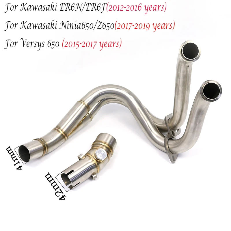 

Выхлопной глушитель для мотоцикла, передняя средняя Соединительная труба для Kawasaki ER6N ER6F Z650 Versys 650 2012 2013 2014 2015 2016- 2019