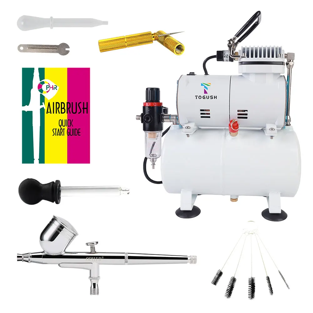 Airbrush with Air Tank Compressor, 110V/220V Airbrush Kit