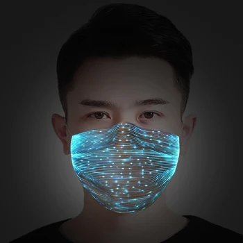 

Cycling Face mask Anti-Pollution Breathable Dustproof Protective Glow Mask Anti Smog Luminous Mask USB Replaceable Filters Mask