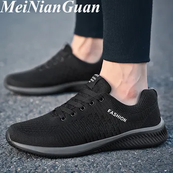

Spring Autumn Men's Shoes Mesh Breathable Men Sneakers Plus Size Men's Shoes Black Men's Sneaker Shoes Lace Up Men's Shoes K4