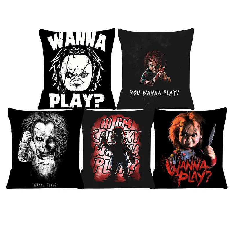 

Horror Movie Cushion Cover Pillow for chairs Short Plush Home Decorative cushions For Sofa Cover Throw Pillow Cover SJ-143