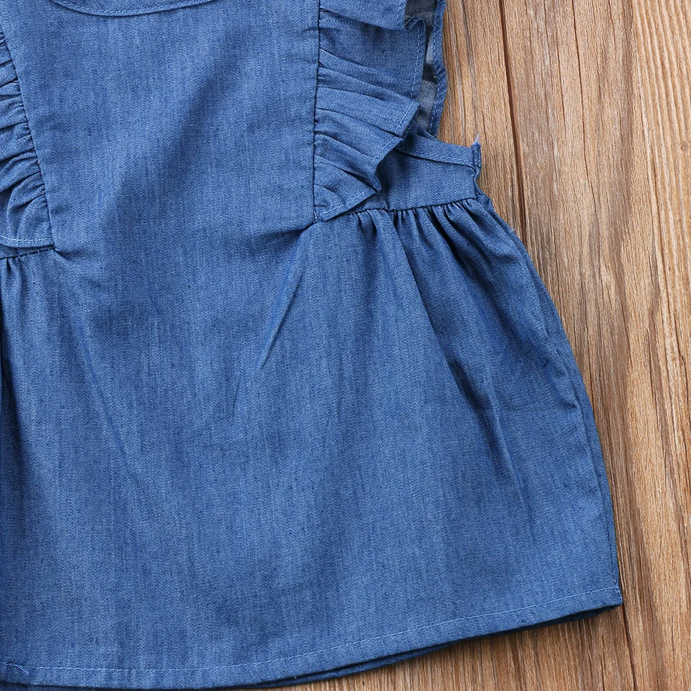Pudcoco/Одежда для маленьких девочек; повседневные официальные топы с летящими рукавами; От 6 месяцев до 4 лет Helen115