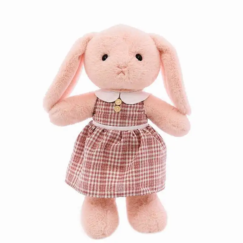 pink Кролик Мягкая Кукла Кролик с большими ушами Медведь Подушка Подарок детская комната плюшевая игрушка украшение подарок на день рождения награда милый - Цвет: pink