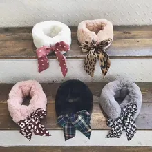 Новинка; Модный осенне-зимний плюшевый Детский шарф для маленьких мальчиков и девочек; теплый шарф из ленты; Детский мягкий воротник; кольцо на шею