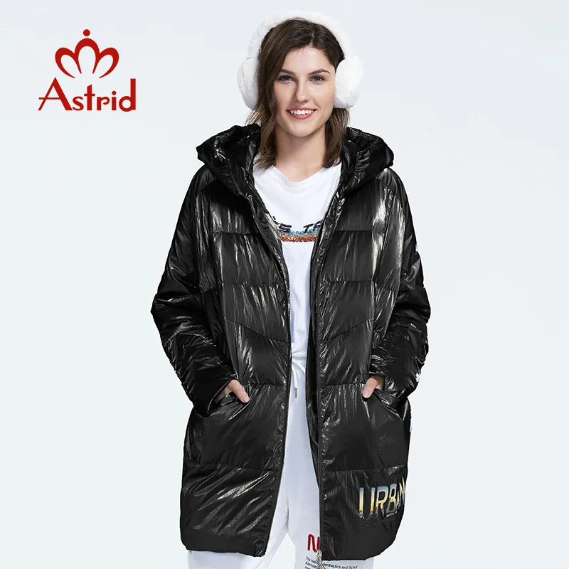 Astrid Зима Новое поступление пуховик женская свободная одежда верхняя одежда высокое качество толстый хлопок средней длины зимнее куртка FR-7078
