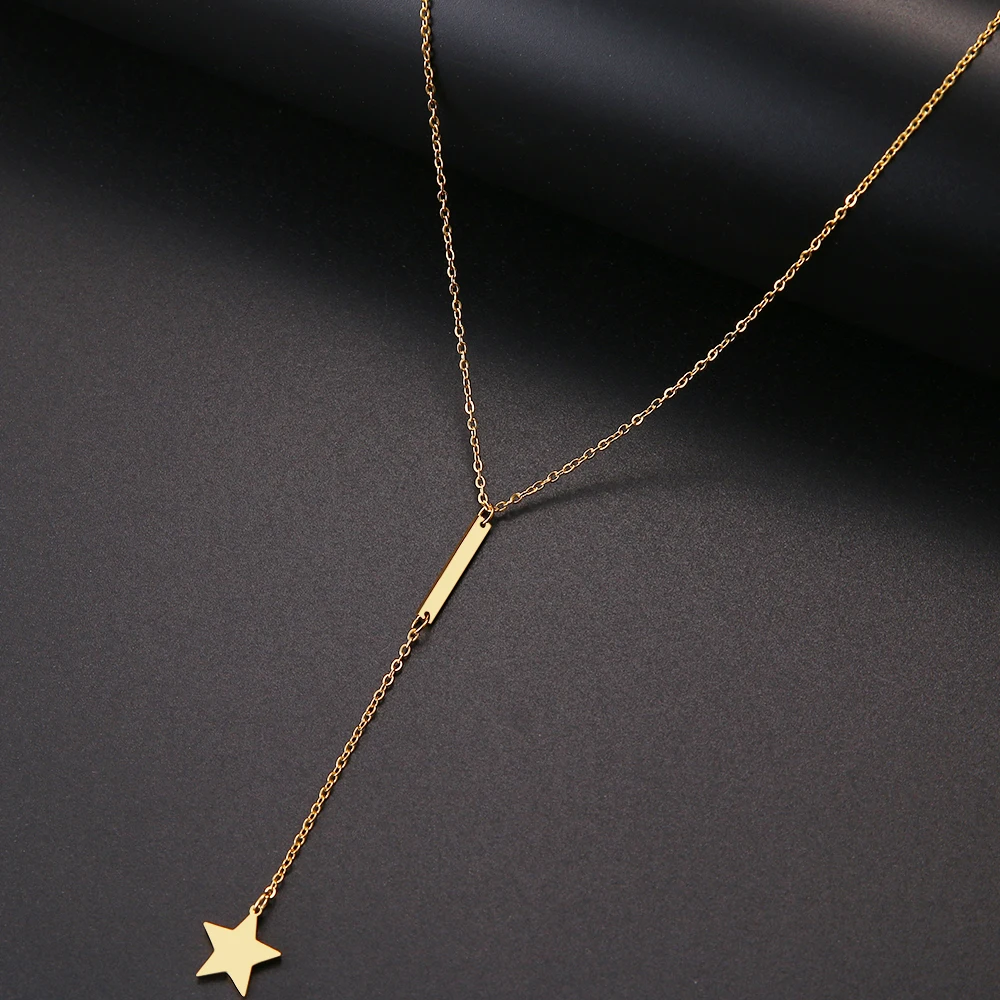 CACANA Collar De Acero Inoxidable Para Mujer Gargantilla De Estrella 