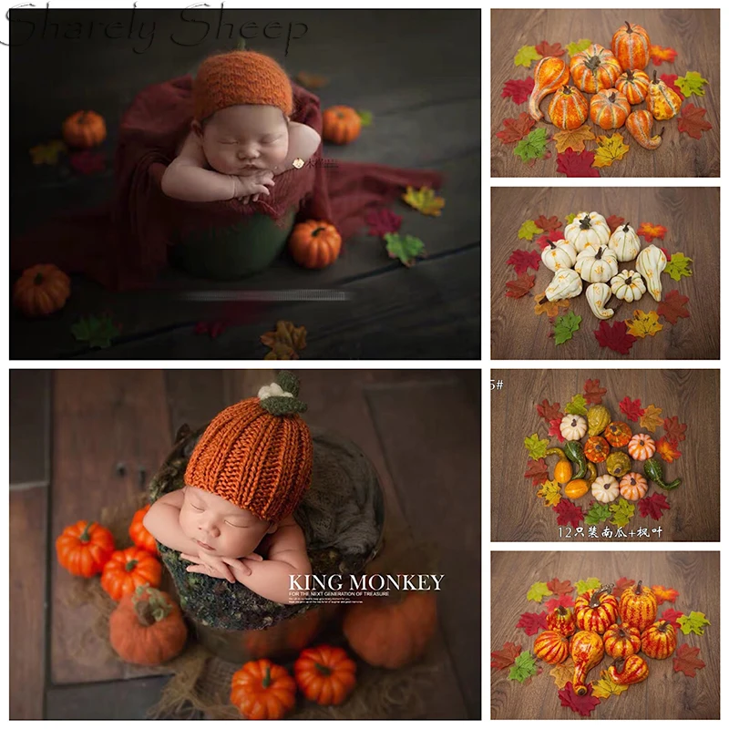

Newborn Halloween Photography Props Blanket Baby Photoshoot Fabric Backdrop Autumn Pumpkin foto Props fotografia Accessories