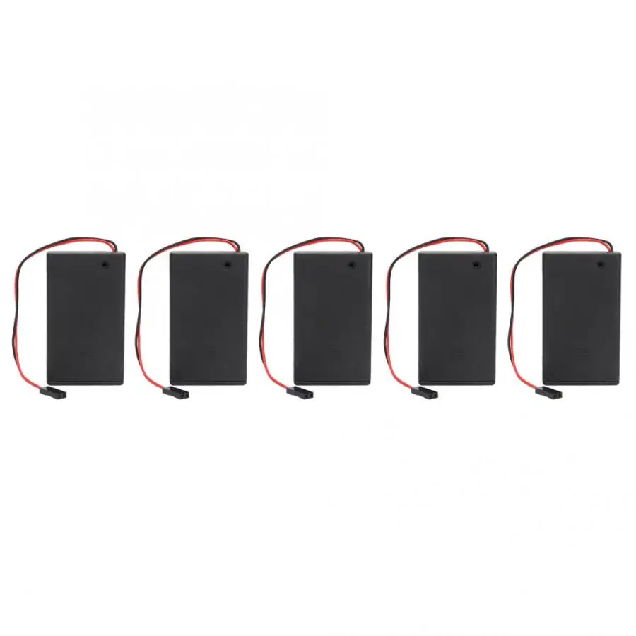 

5pcs AAA x 3 Battery Holder Case Box with Cover ON/OFF Switch