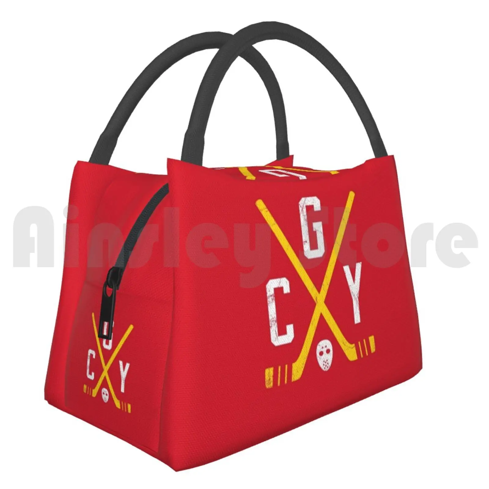 

Portable Insulation Bag Cgy Retro Sticks-Red Canada Calgary Canada Vintage Retro Hockey