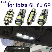11 x лампа для номерного знака без ошибок+ светодиодный потолочный светильник с картой для сидения Ibiza mk4 mk5 6L 6J 6P 2002