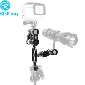 

SLR Camera Diving Ball Head Light Extention Arm with 1inch Ball Clip Adapter 3Way Option for Gopro Sports Underwater Photography