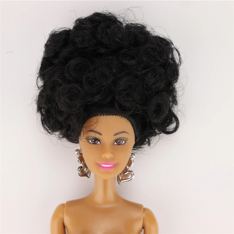 1 шт., голова куклы 1/6, африканская черная голова куклы для 30 см, аксессуары для кукол, сделай сам, подарок для девочек, 1/6, куклы, детские игрушки - Цвет: Light head 4