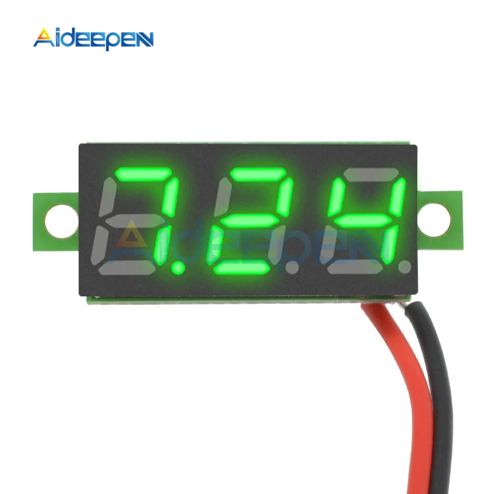0,28 дюйма DC 2,5-30 в Мини цифровой вольтметр измеритель напряжения светодиодный экран электронные детали аксессуары красный желтый синий зеленый