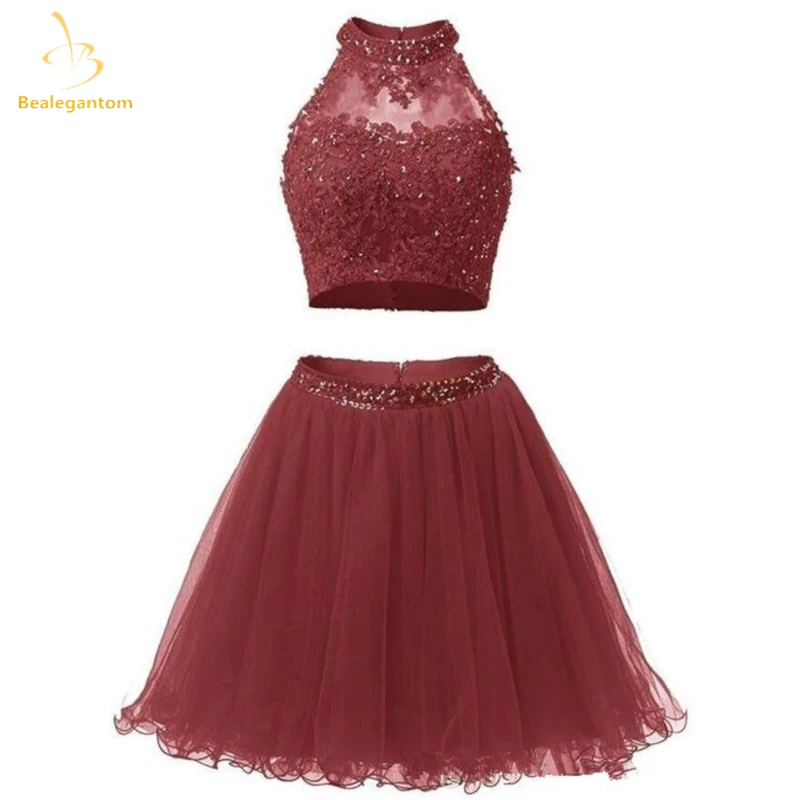 Bealegantom New Mini Aline Two Pieces Short Dresses 2021