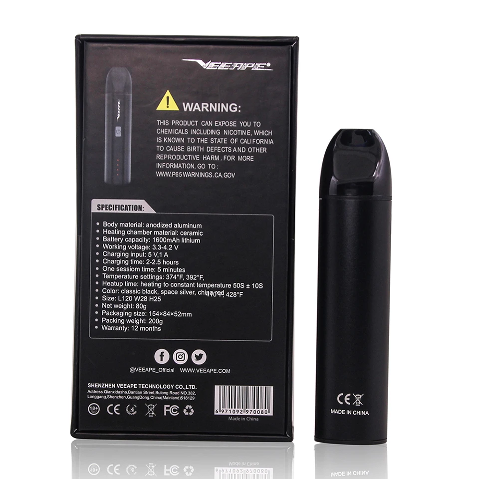 Original Veeape BLl64 Dry Herb Vaporizer kit vape pen vaper E-cigarette kit with 1600mAh battery Oil vape pen kit VS Aristech 5G (2)