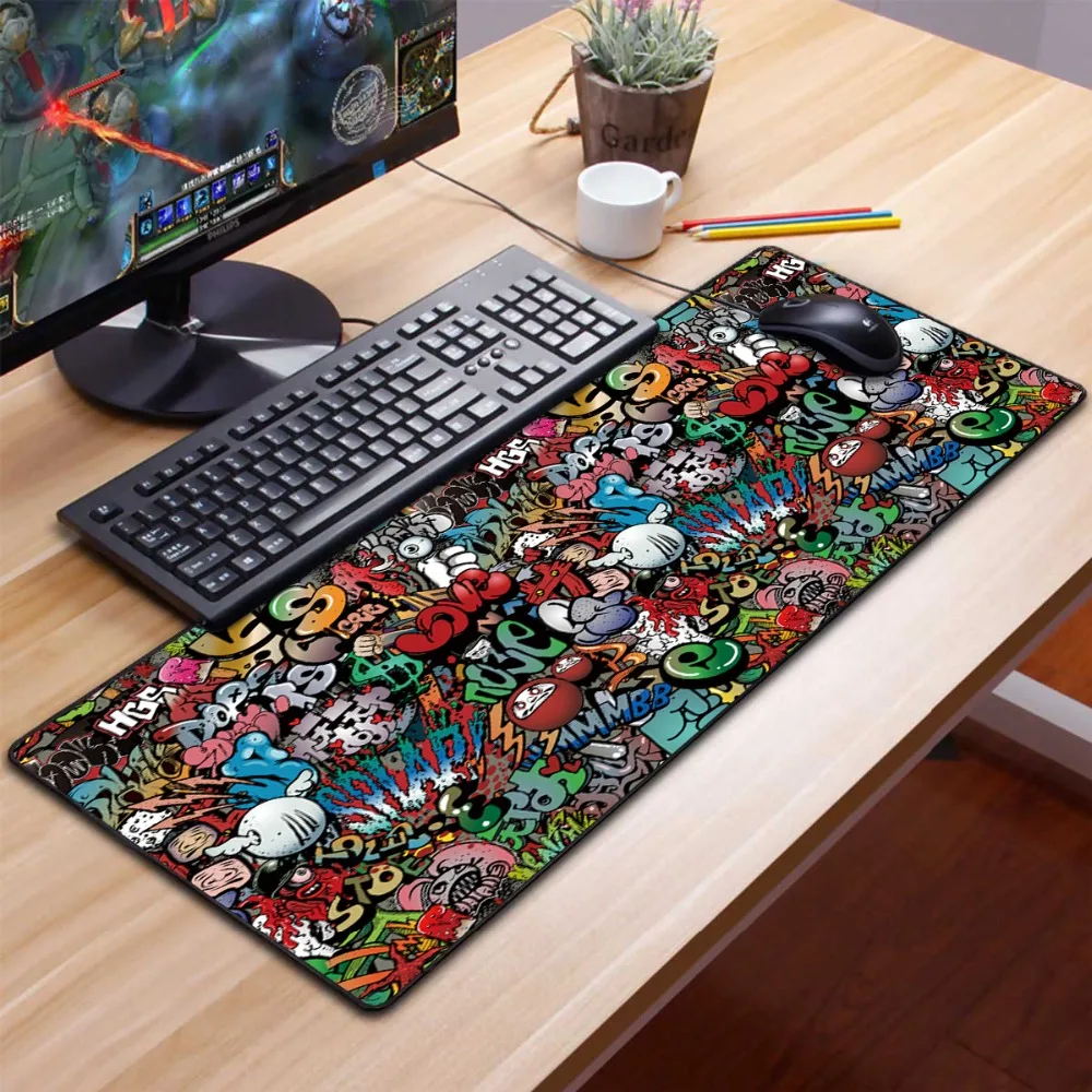 

Large Gaming Mouse Pad Gamer Old World Map Computer Mousepad Anti-slip Natural Rubber Gaming Mouse Mat xl xxl 900x400mm